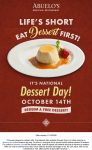 Free dessert today at Abuelos Mexican restaurants #abuelos