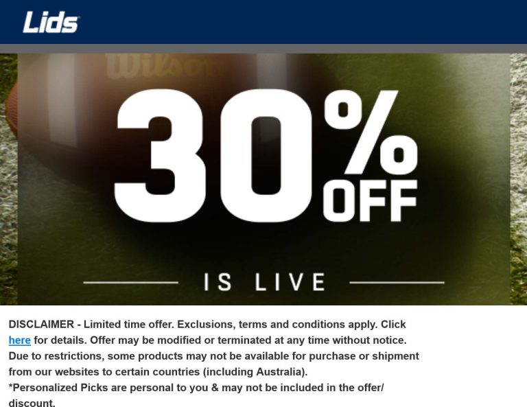 30% off today at Lids