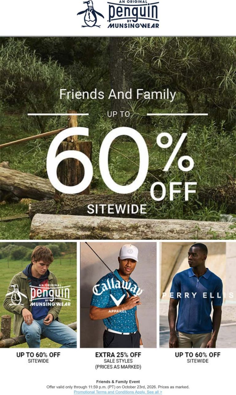 20-60% off at Original Penguin