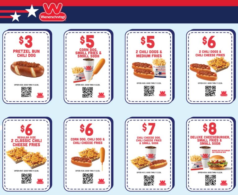 2 chili dogs + fries = $5 & more at Wienerschnitzel restaurants