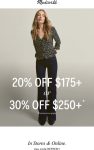20-30% off $175+ at Madewell, or online via promo code REFRESH #madewell